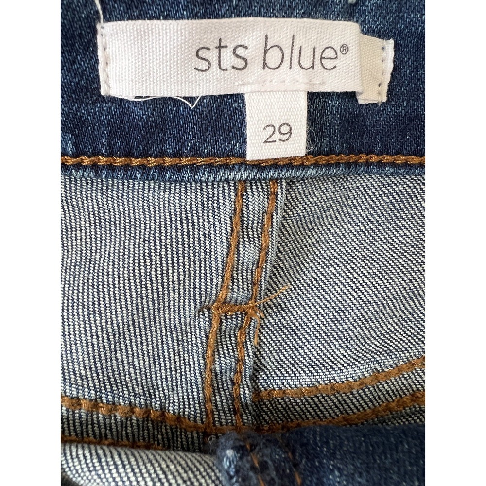 STS BLUE WOMENS AUBREY 10" HIGH RISE CUTOFF DENIM JEAN SHORTS 29 GRUNGE CLASSIC - Picture 11 of 15
